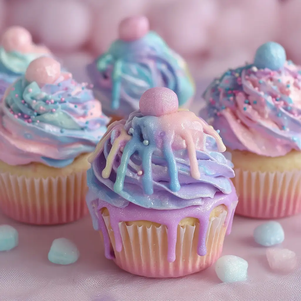 Aesthetic Pastel Cupcakes