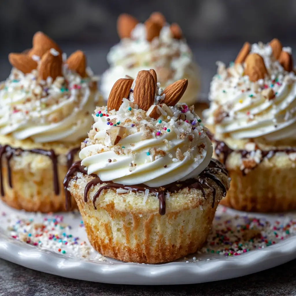 Almond Biscotti Cupcakes