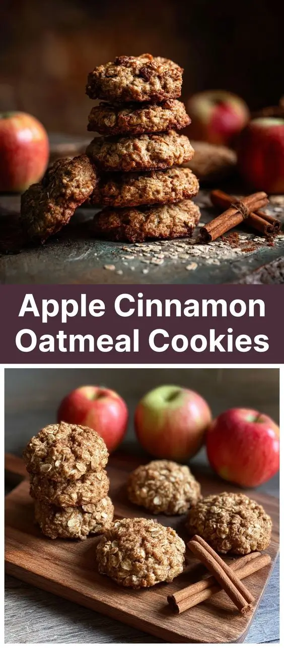Apple Cinnamon Oatmeal Cookies
