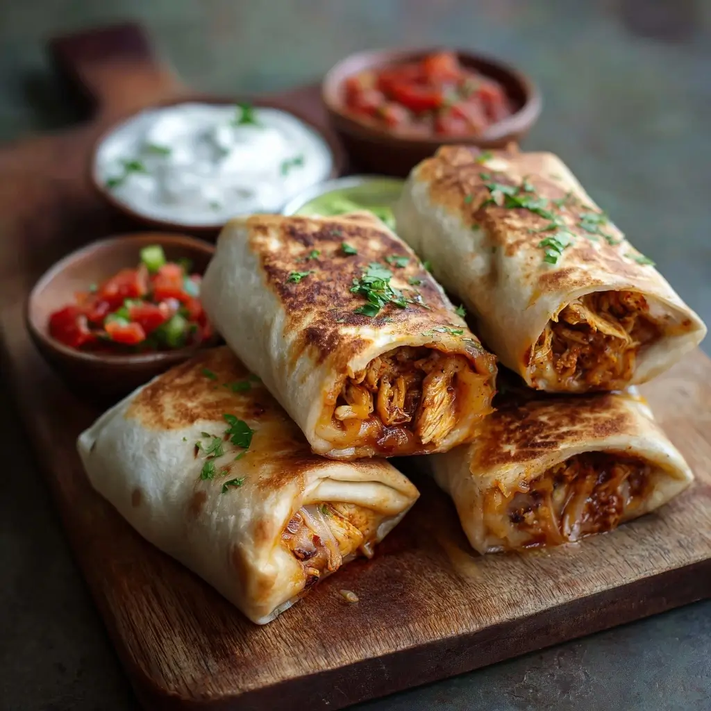Baked Chicken Chimichangas