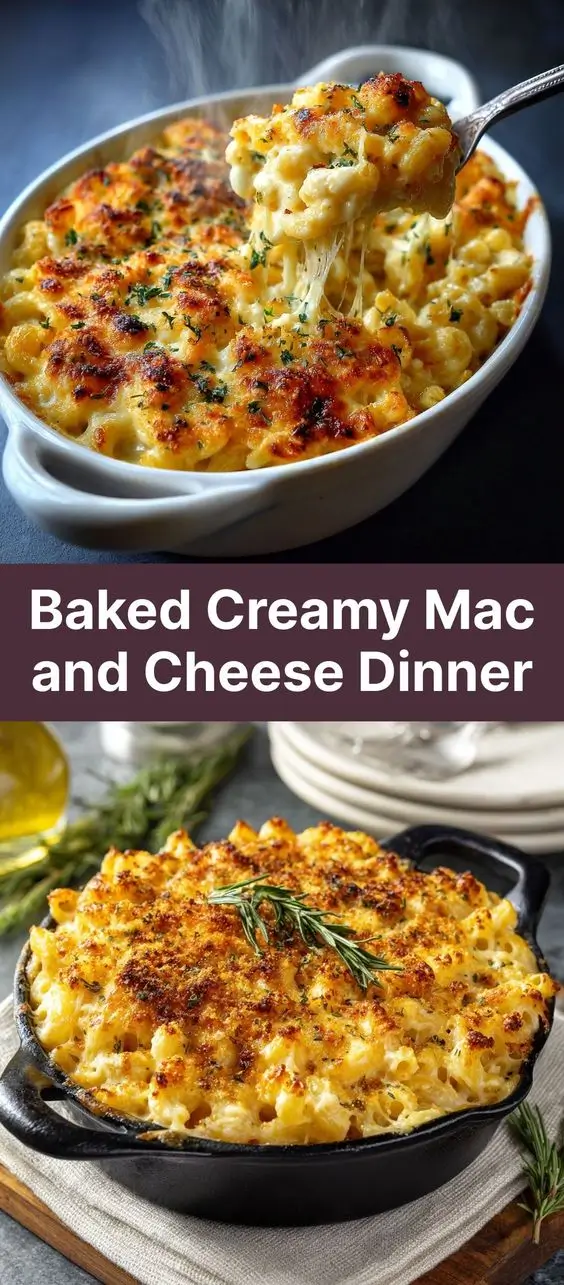 Baked Creamy Mac and Cheese Dinner