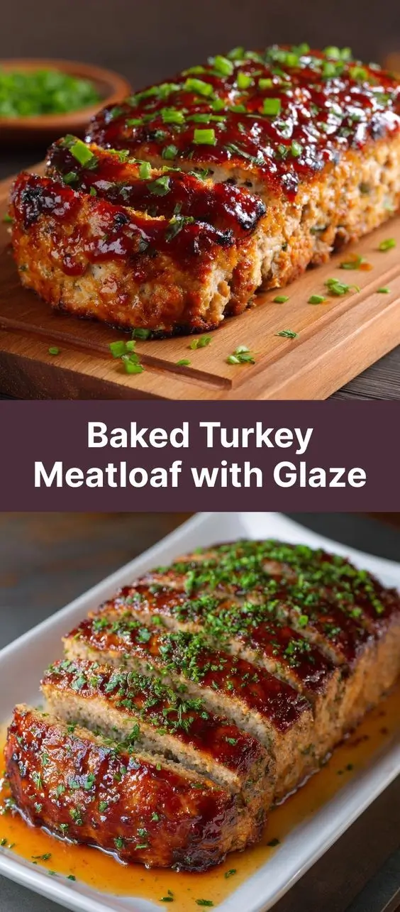 Baked Turkey Meatloaf with Glaze