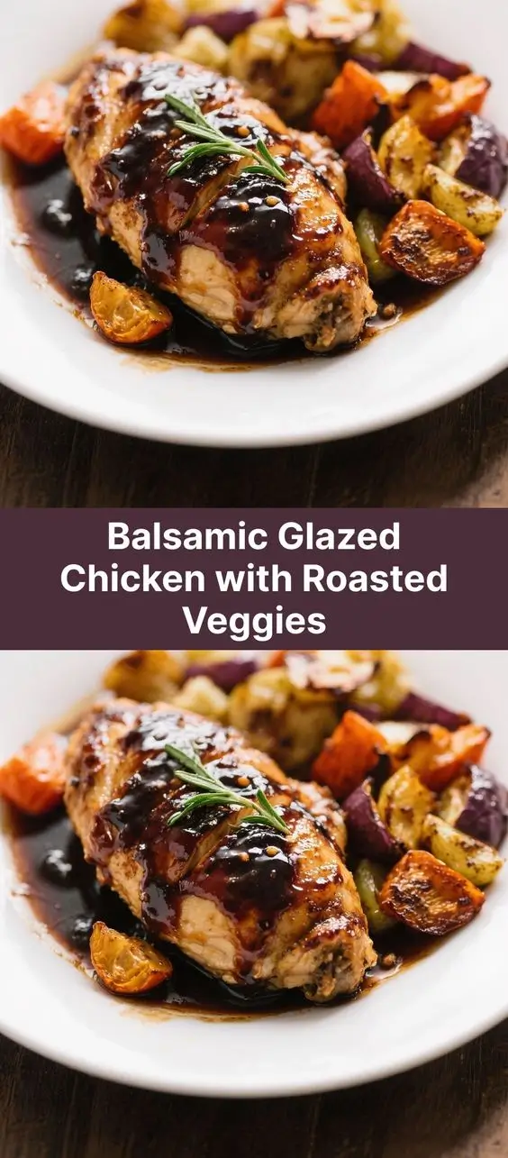 Balsamic Glazed Chicken with Roasted Veggies