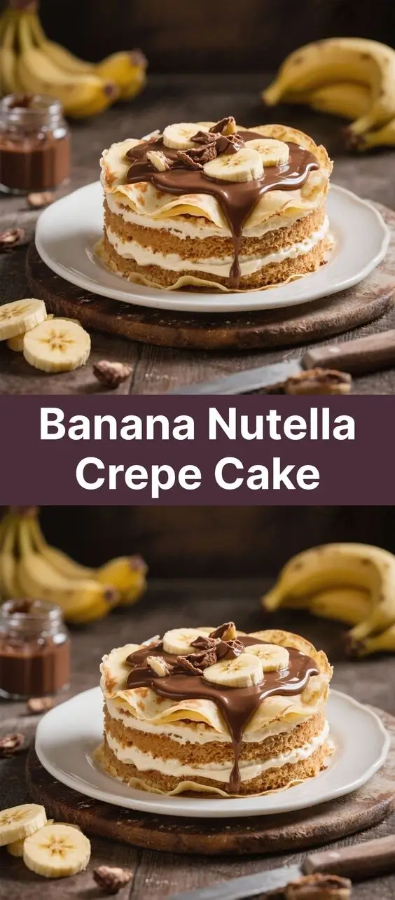 Banana Nutella Crepe Cake