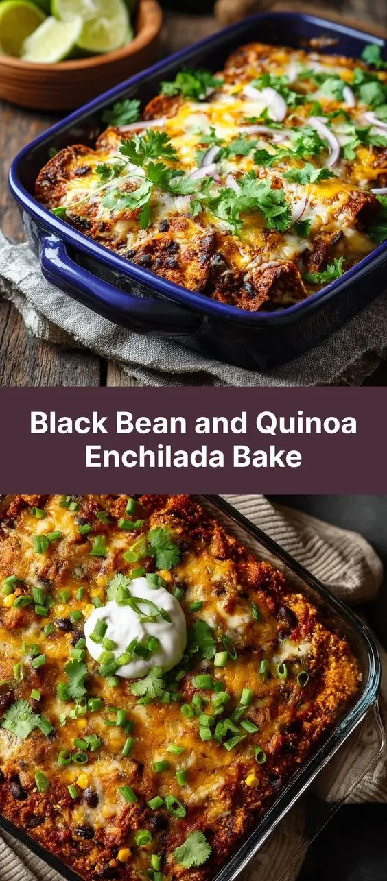 Black Bean and Quinoa Enchilada Bake
