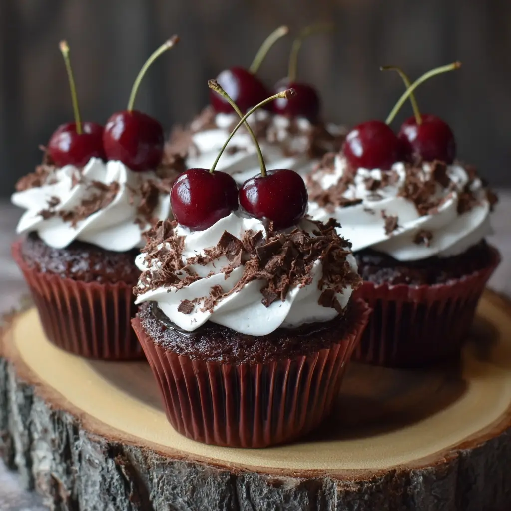 Black Forest Cherry Cupcakes