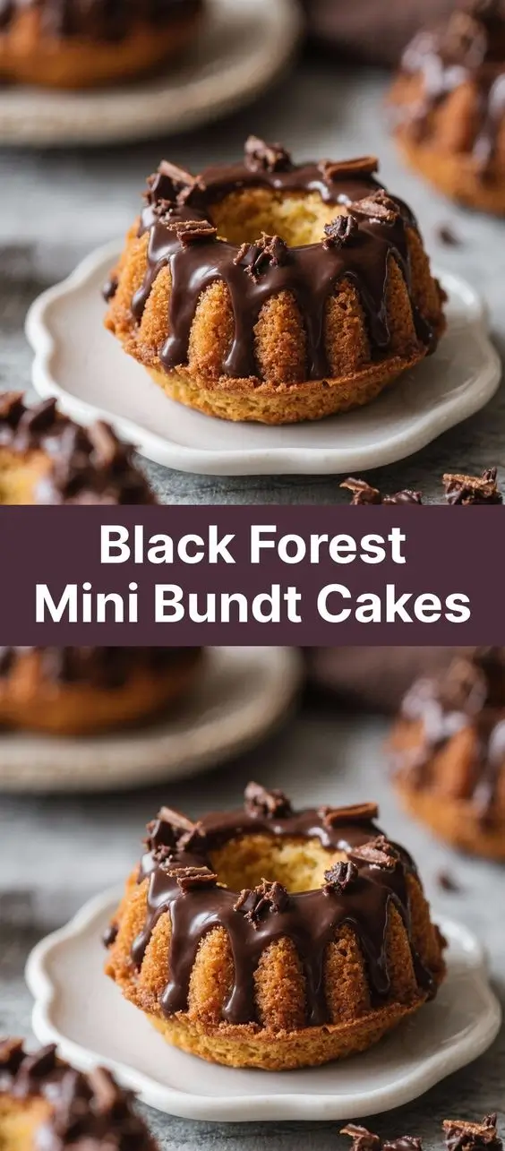 Black Forest Mini Bundt Cakes