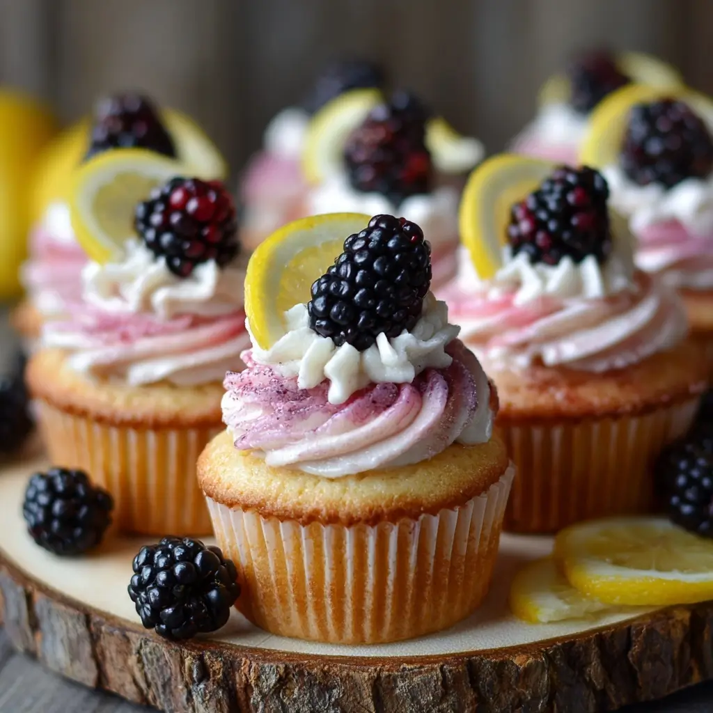Blackberry Lemonade Cupcakes