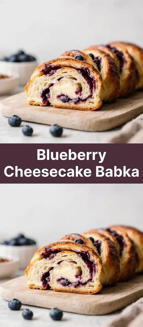 Blueberry Cheesecake Babka
