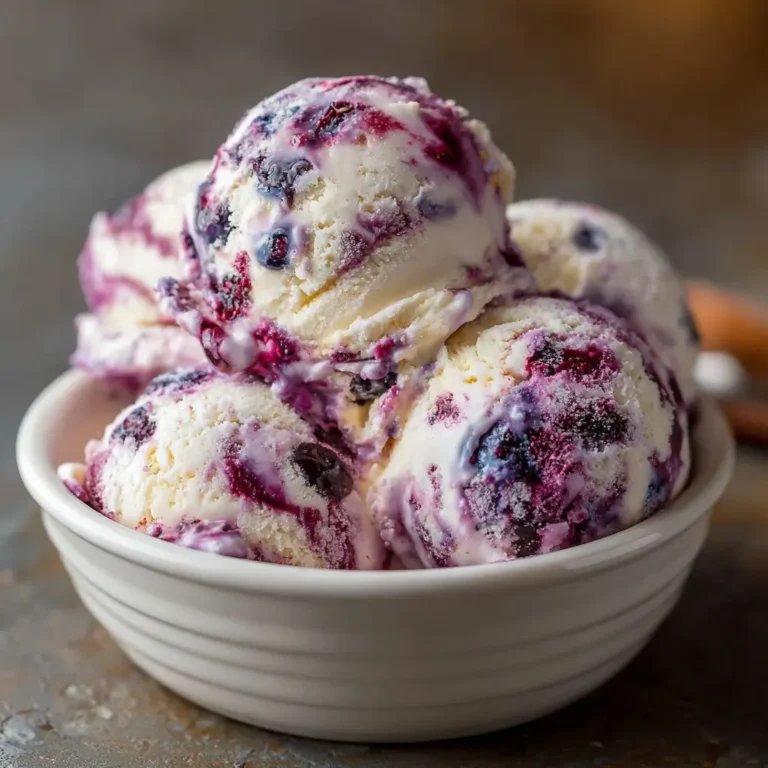 Blueberry Cheesecake Swirl Ice Cream