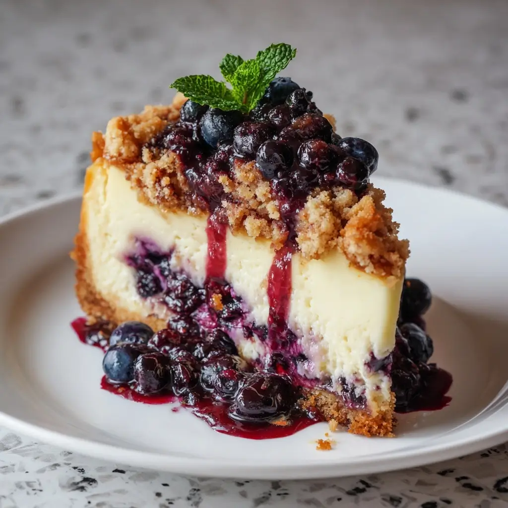 Blueberry Crumble Cheesecake