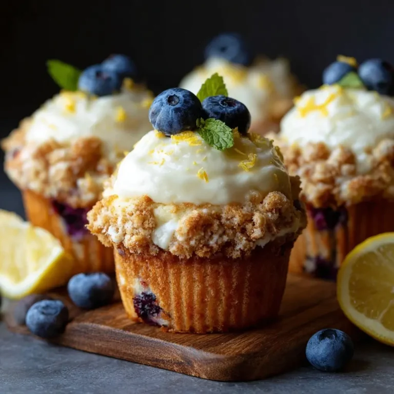Blueberry Lemon Cheesecake Muffins