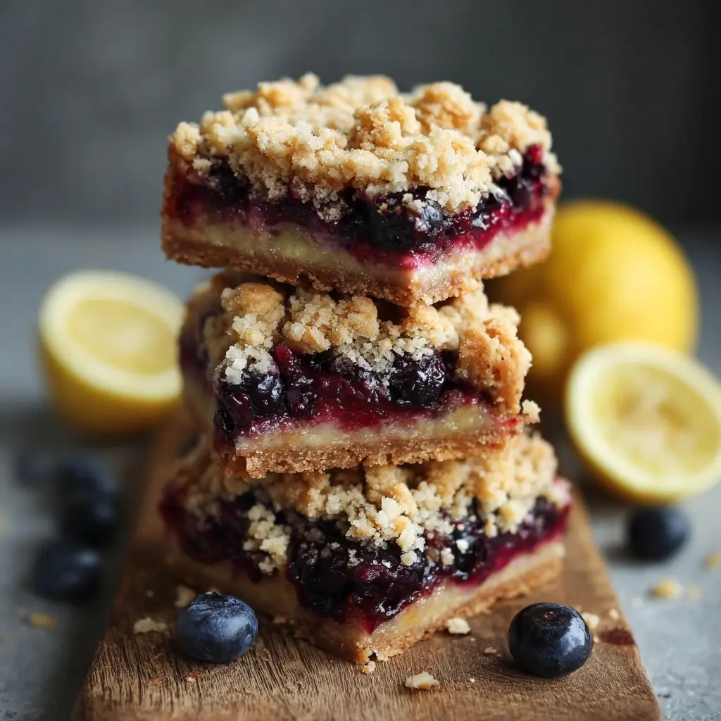 Blueberry Lemon Crumble Bars