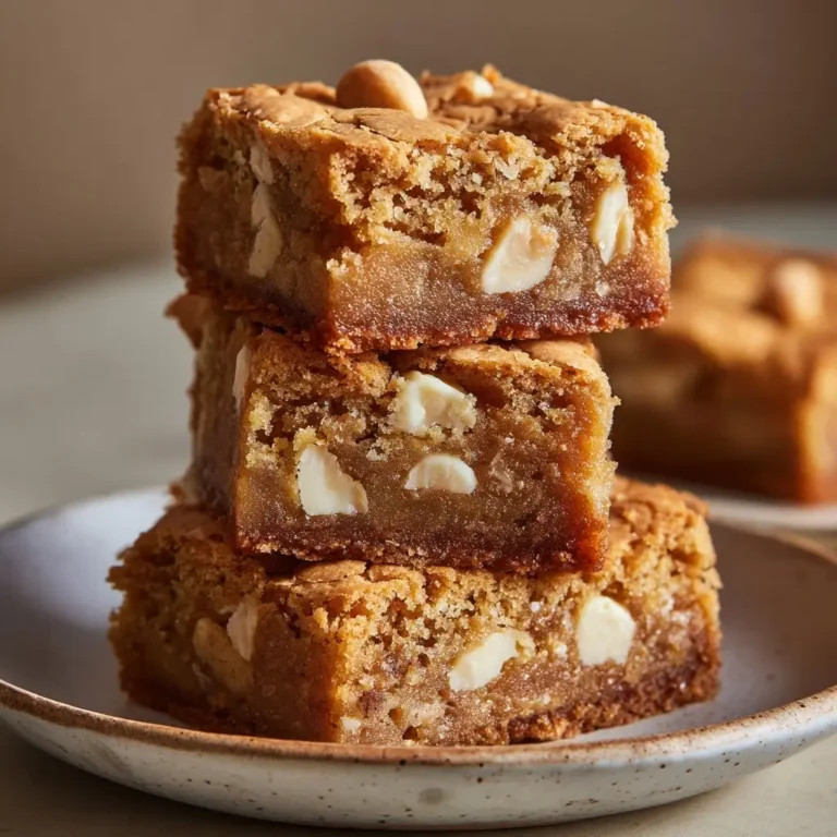 Brown Butter Blondies with White Chocolate
