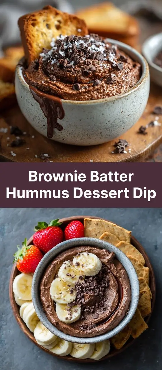 Brownie Batter Hummus Dessert Dip