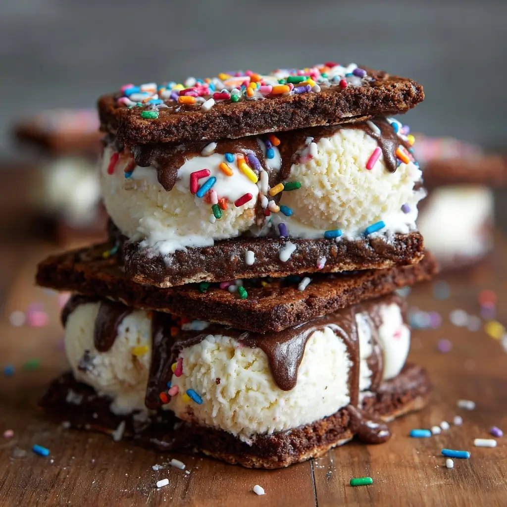 Brownie Ice Cream Sandwiches