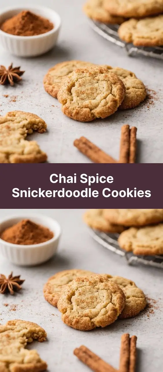 Chai Spice Snickerdoodle Cookies