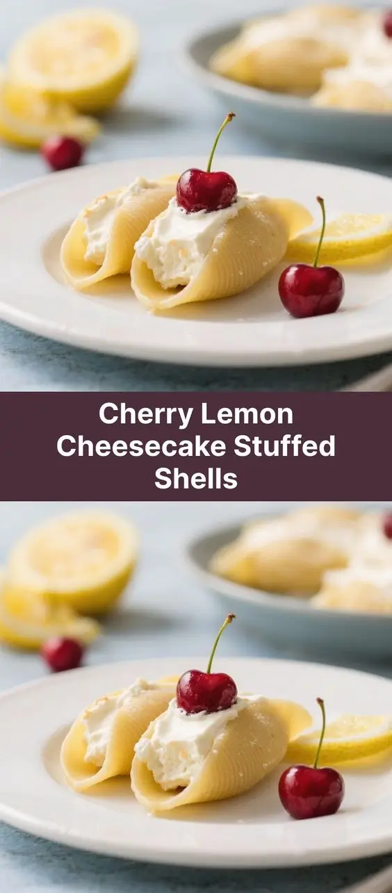 Cherry Lemon Cheesecake Stuffed Shells