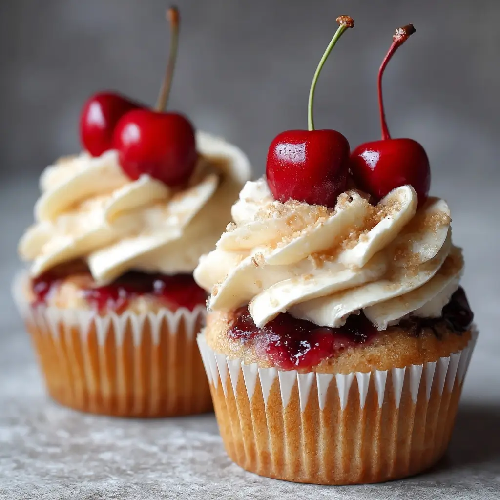 Cherry Vanilla Cola Cupcakes