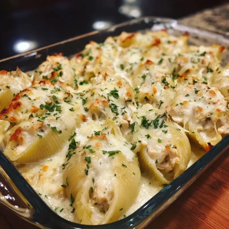 Chicken Alfredo Stuffed Shells
