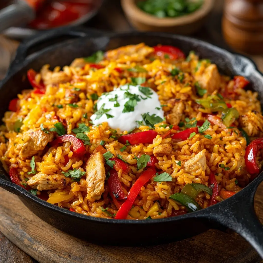 Chicken Fajita Rice Skillet