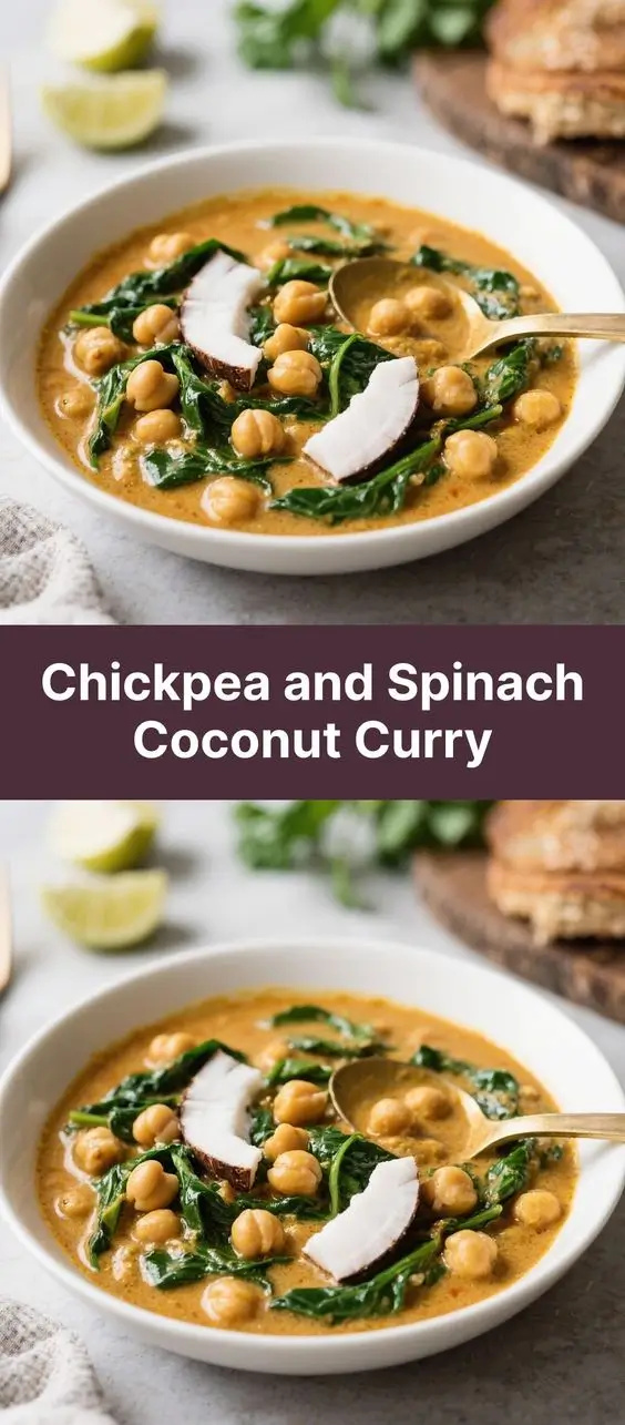 Chickpea and Spinach Coconut Curry