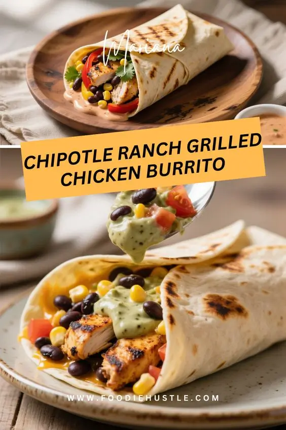 Chipotle Ranch Grilled Chicken Burrito Recipe