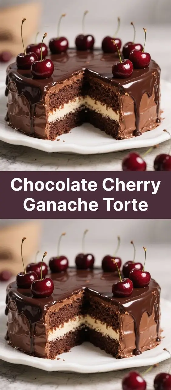 Chocolate Cherry Ganache Torte
