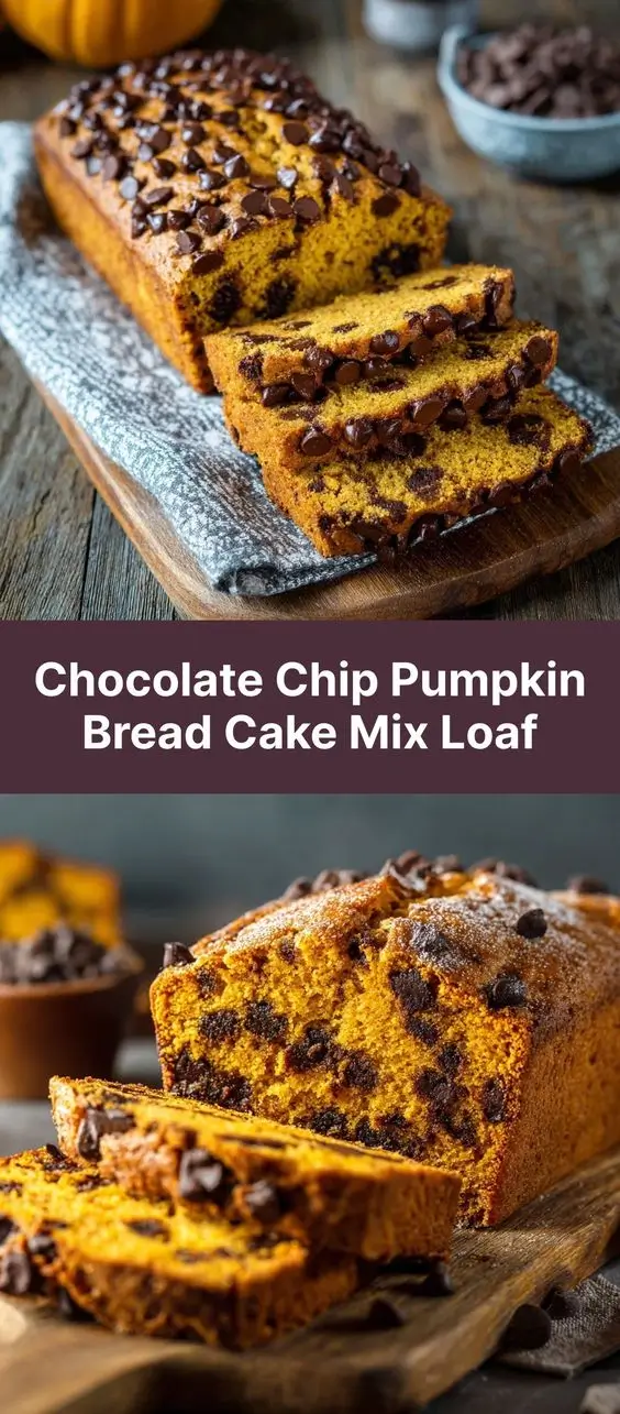 Chocolate Chip Pumpkin Bread Cake Mix Loaf