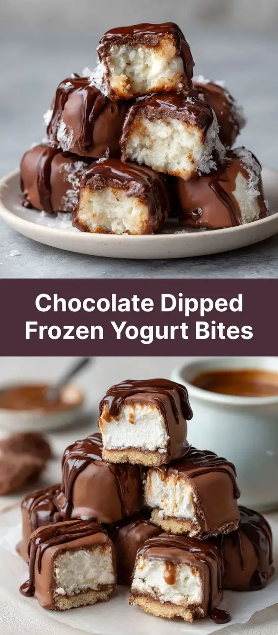Chocolate Dipped Frozen Yogurt Bites