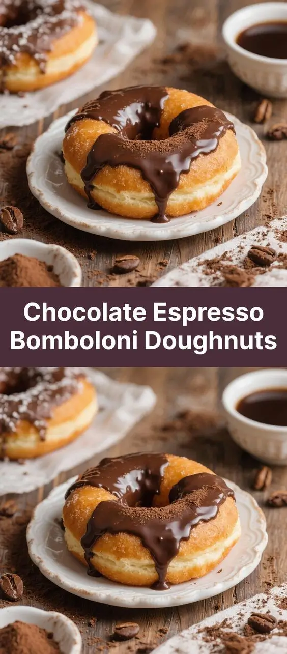 Chocolate Espresso Bomboloni Doughnuts