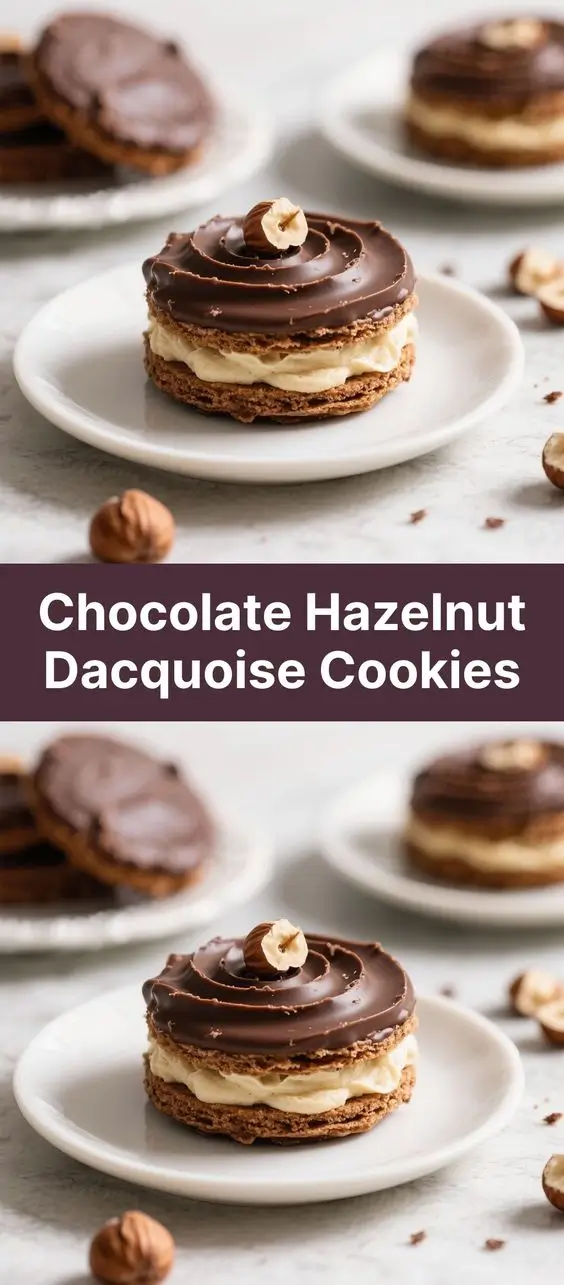 Chocolate Hazelnut Dacquoise Cookies