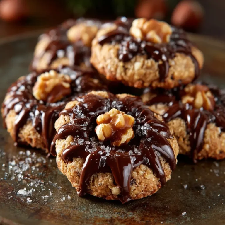 Chocolate Hazelnut Thumbprint Cookies