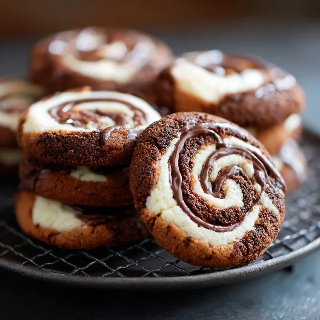 Chocolate Marshmallow Swirl Cookies
