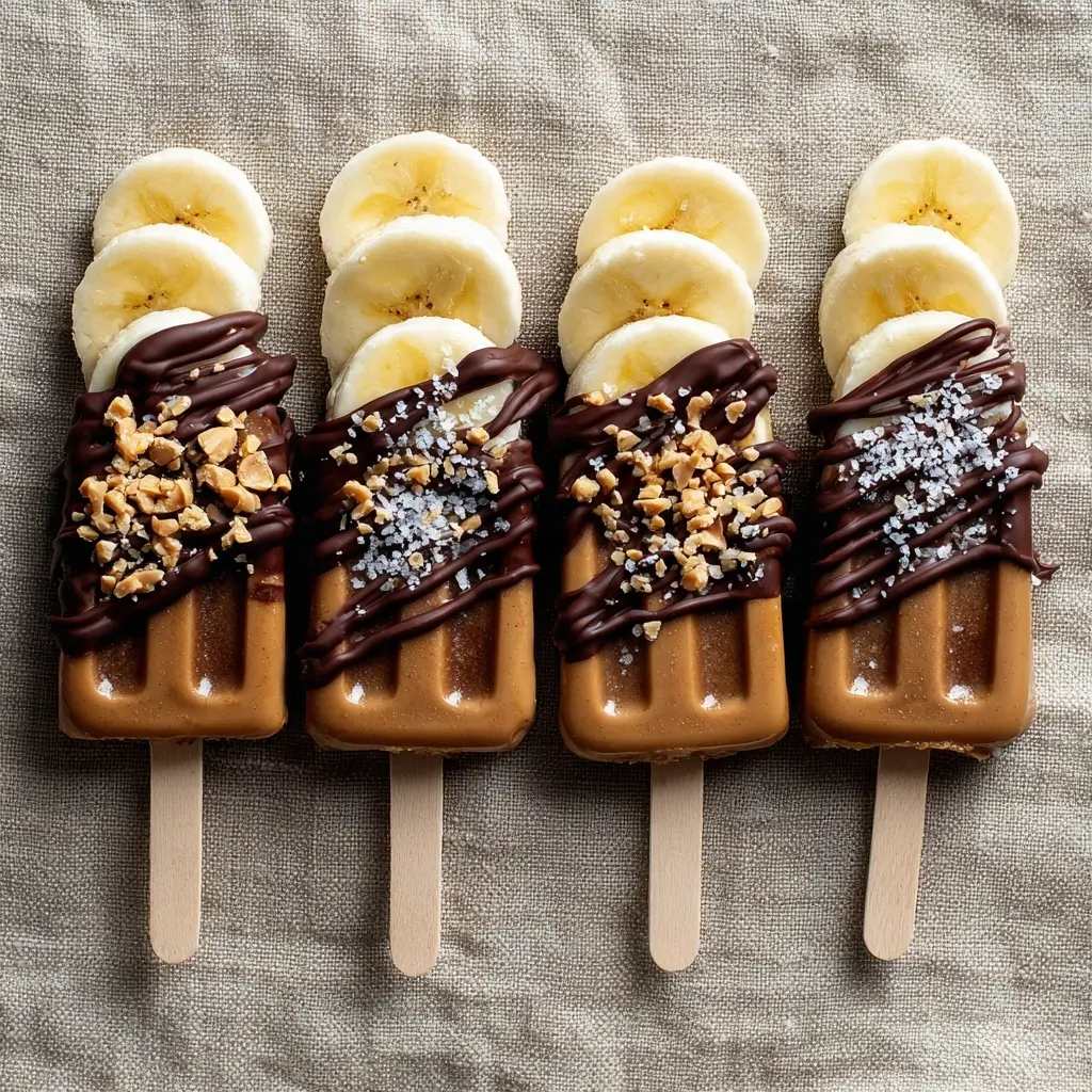 Chocolate Peanut Butter Banana Pops