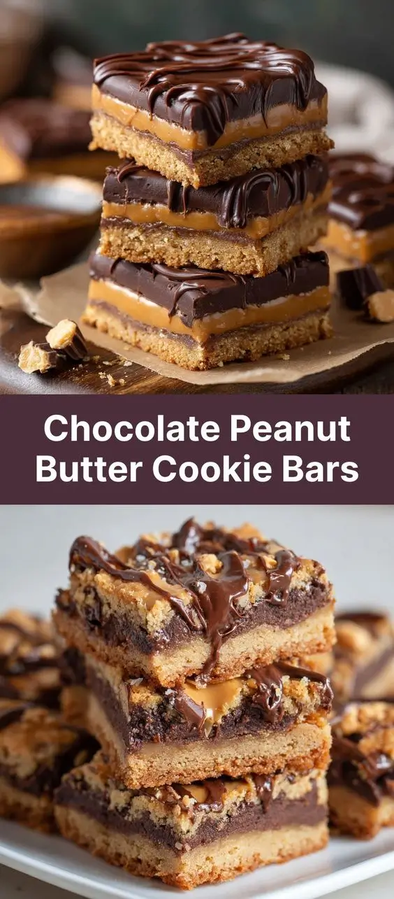 Chocolate Peanut Butter Cookie Bars