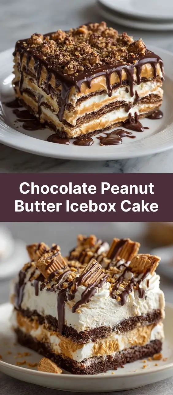 Chocolate Peanut Butter Icebox Cake