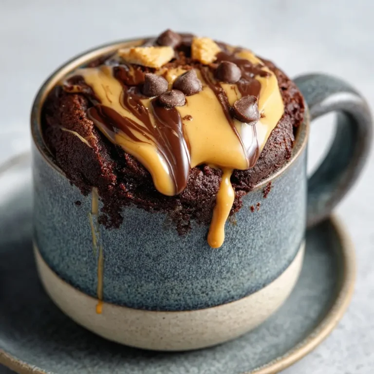 Chocolate Peanut Butter Mug Brownie