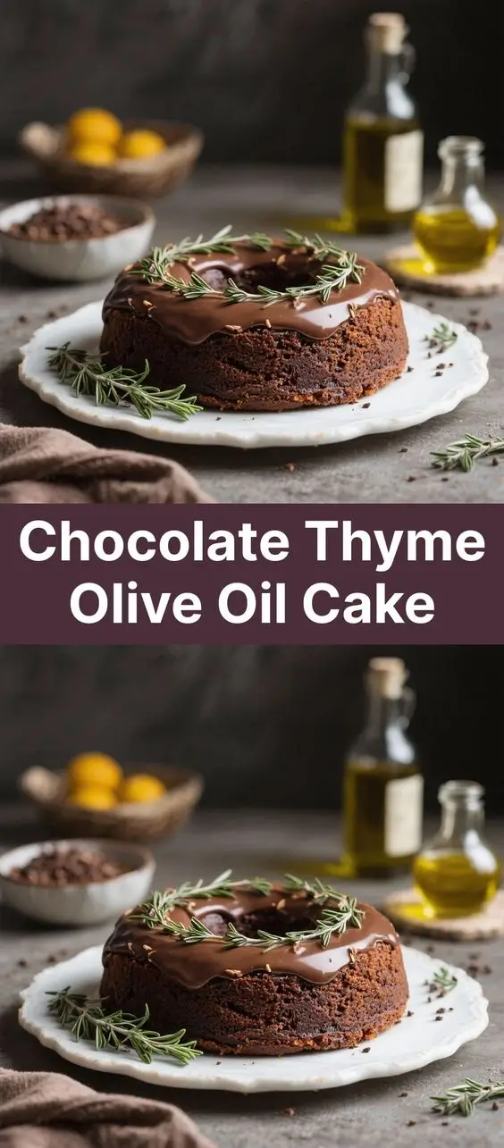 Chocolate Thyme Olive Oil Cake