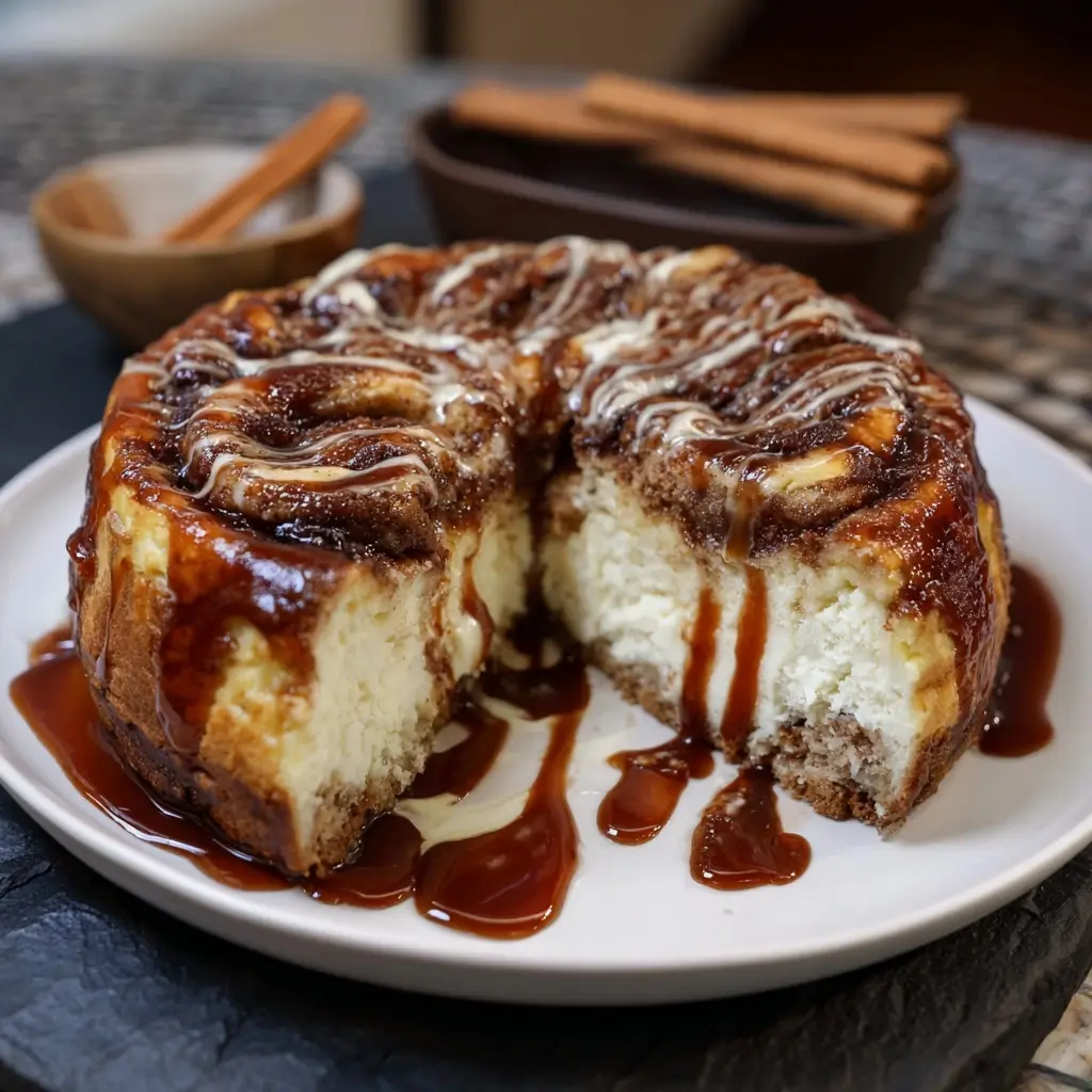 Cinnamon Roll Cheesecake