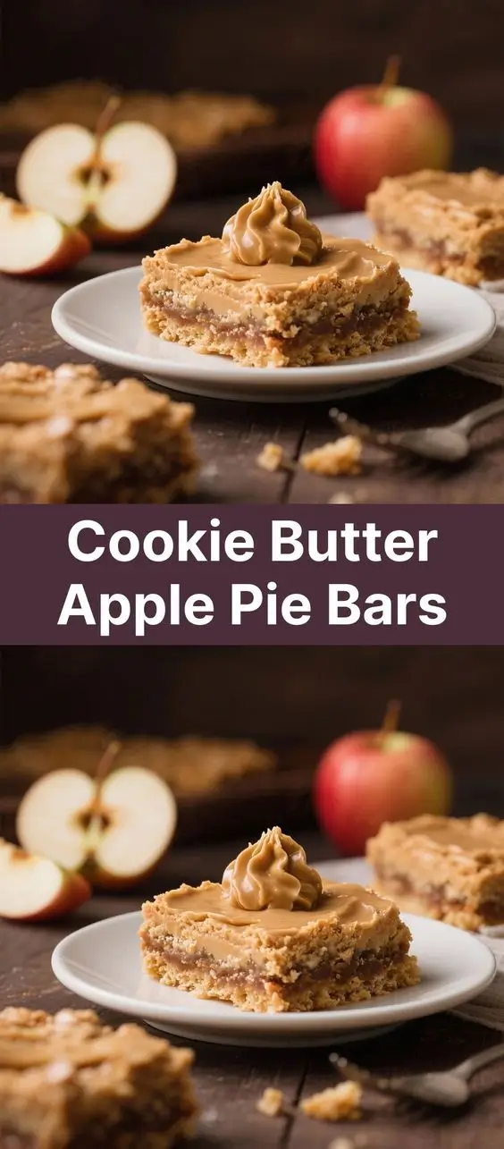 Cookie Butter Apple Pie Bars