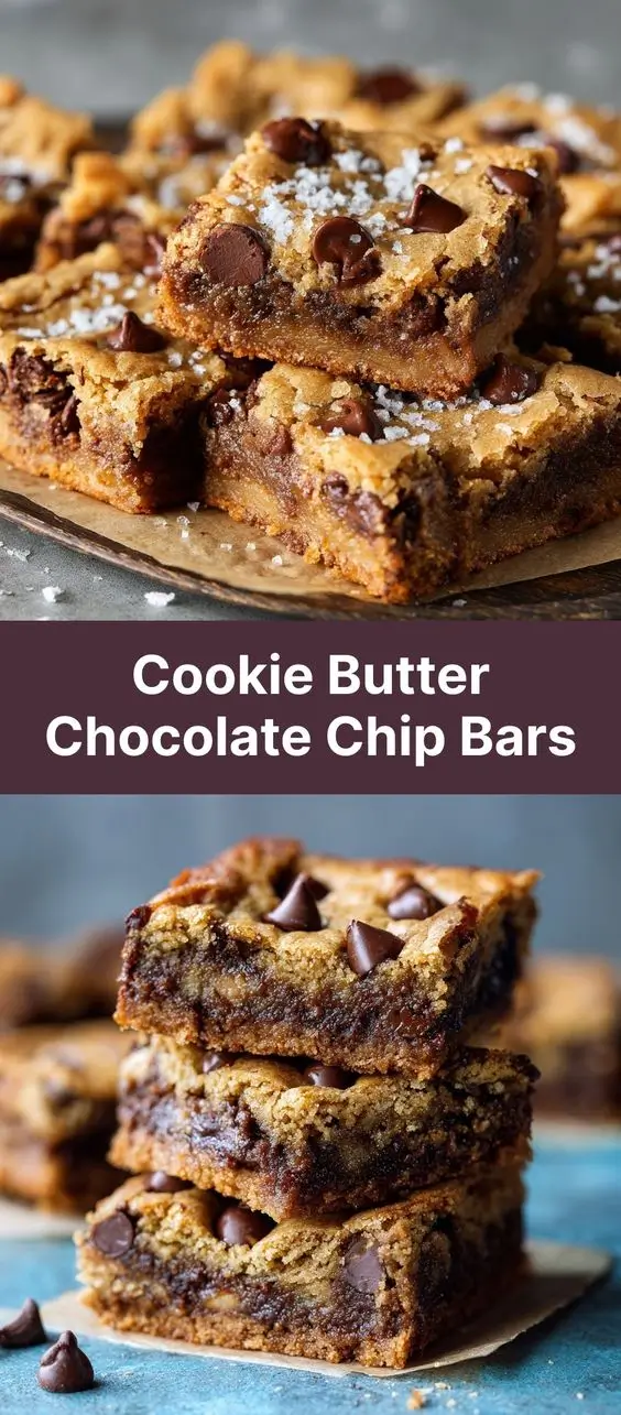 Cookie Butter Chocolate Chip Bars