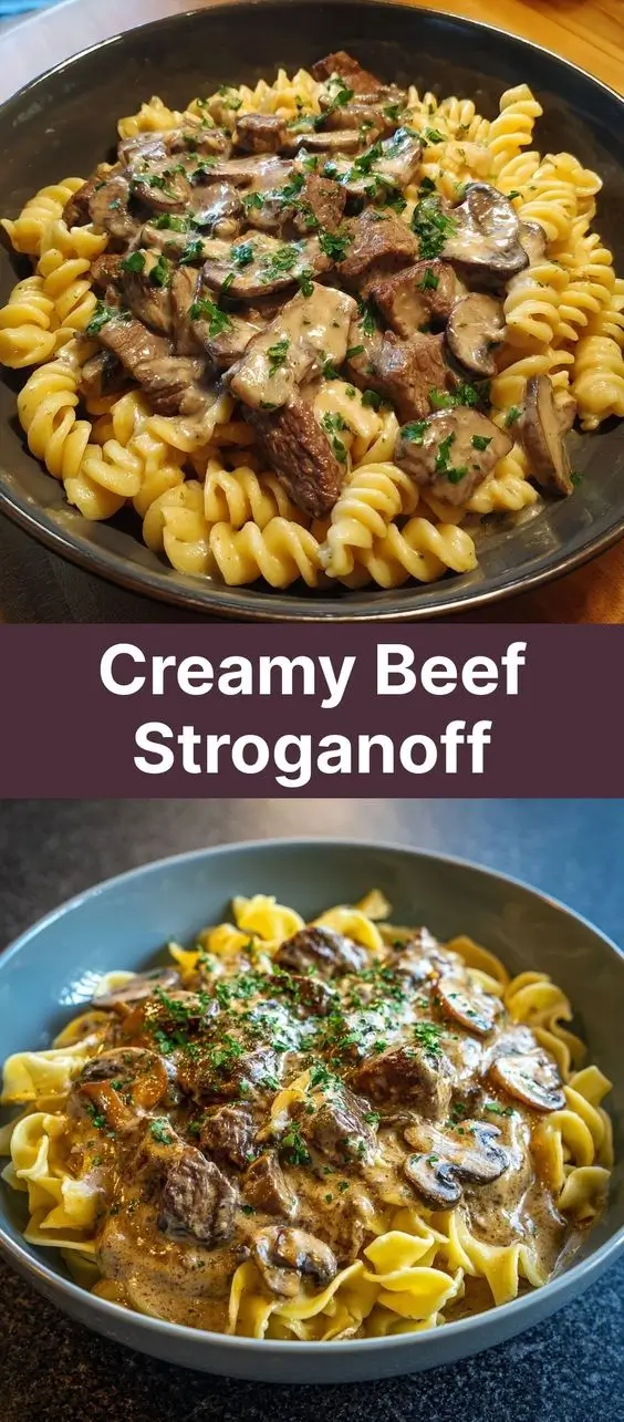 Creamy Beef Stroganoff