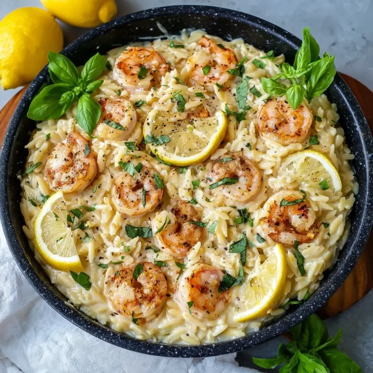 Creamy Lemon Shrimp Orzo
