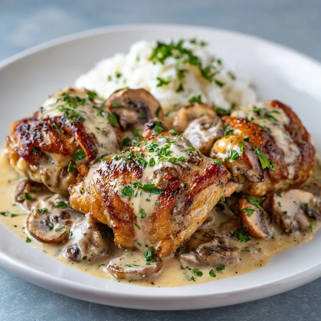 Creamy Mushroom Chicken Thighs