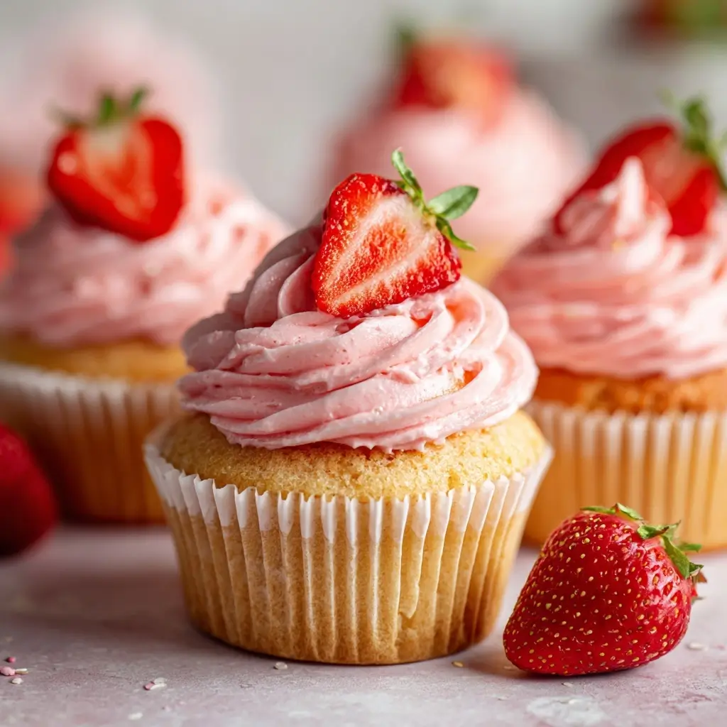 Dairy-Free Strawberry Cupcakes