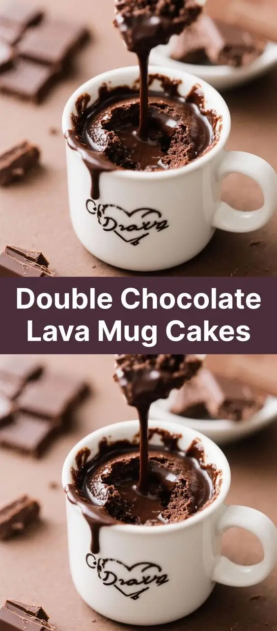 Double Chocolate Lava Mug Cakes