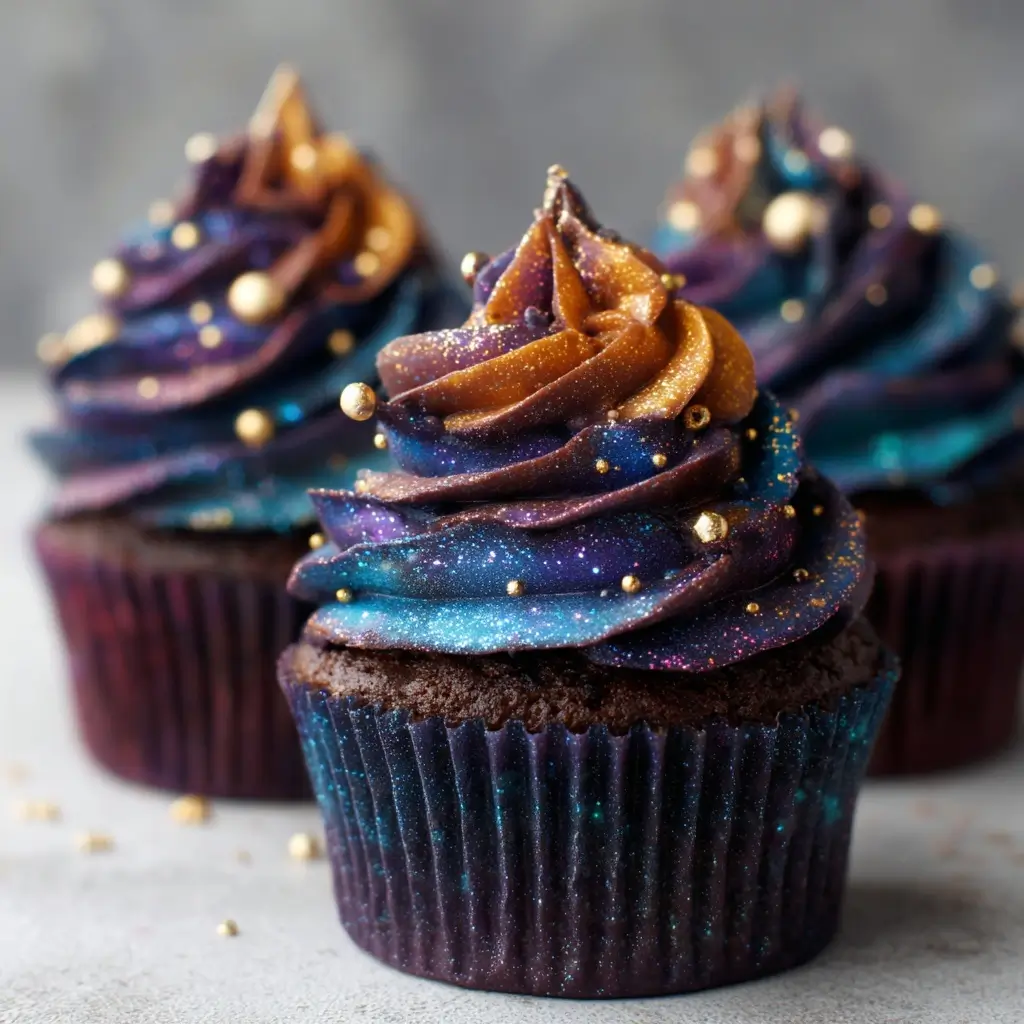 Galaxy Chocolate Cupcakes