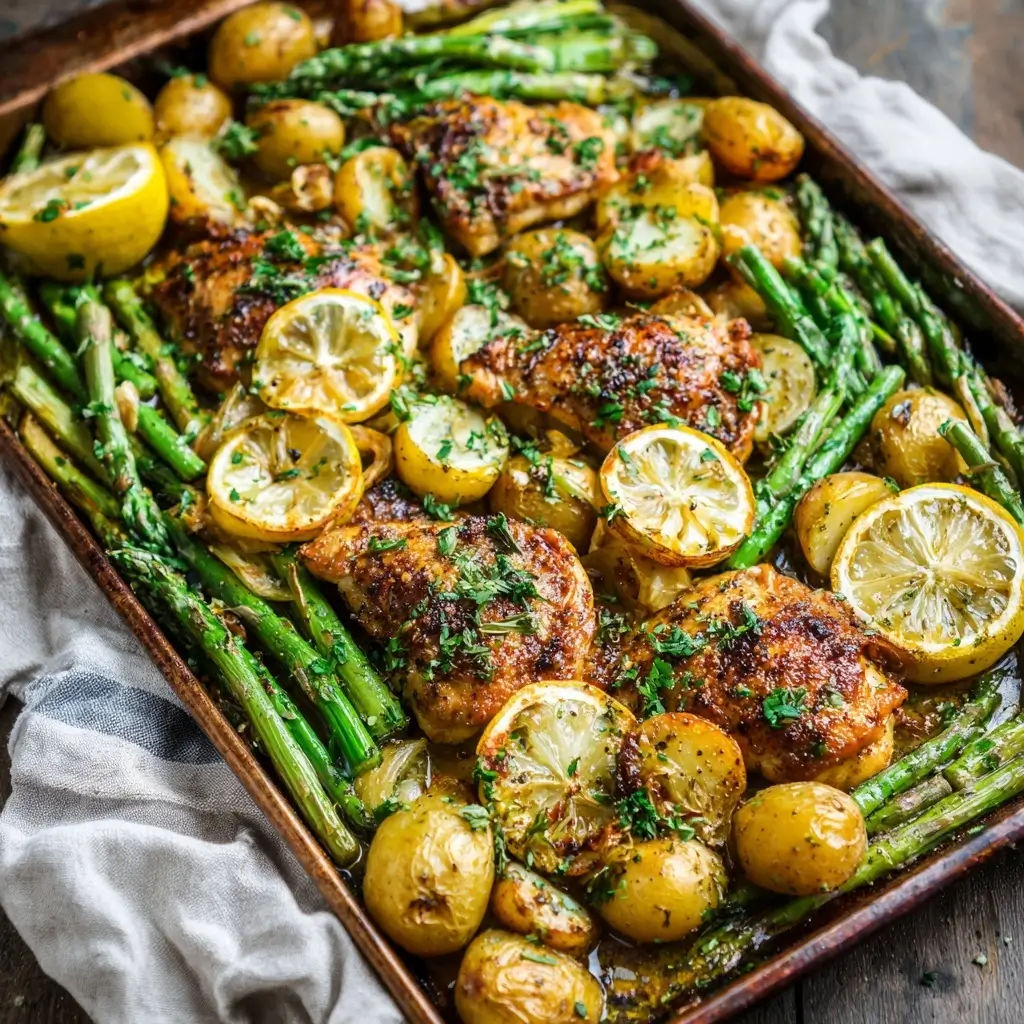 Garlic Butter Chicken Sheet Pan Dinner