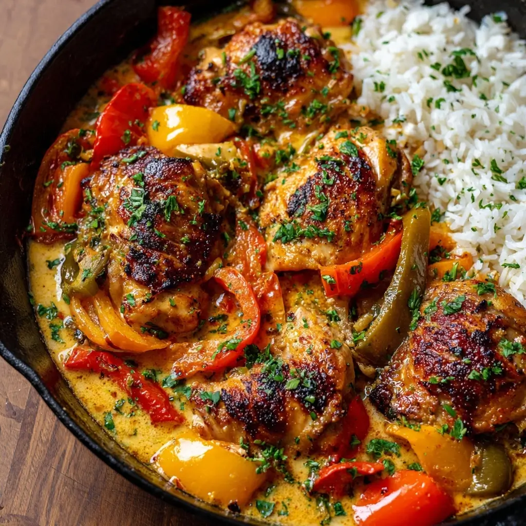 Garlic Butter Chicken and Bell Peppers